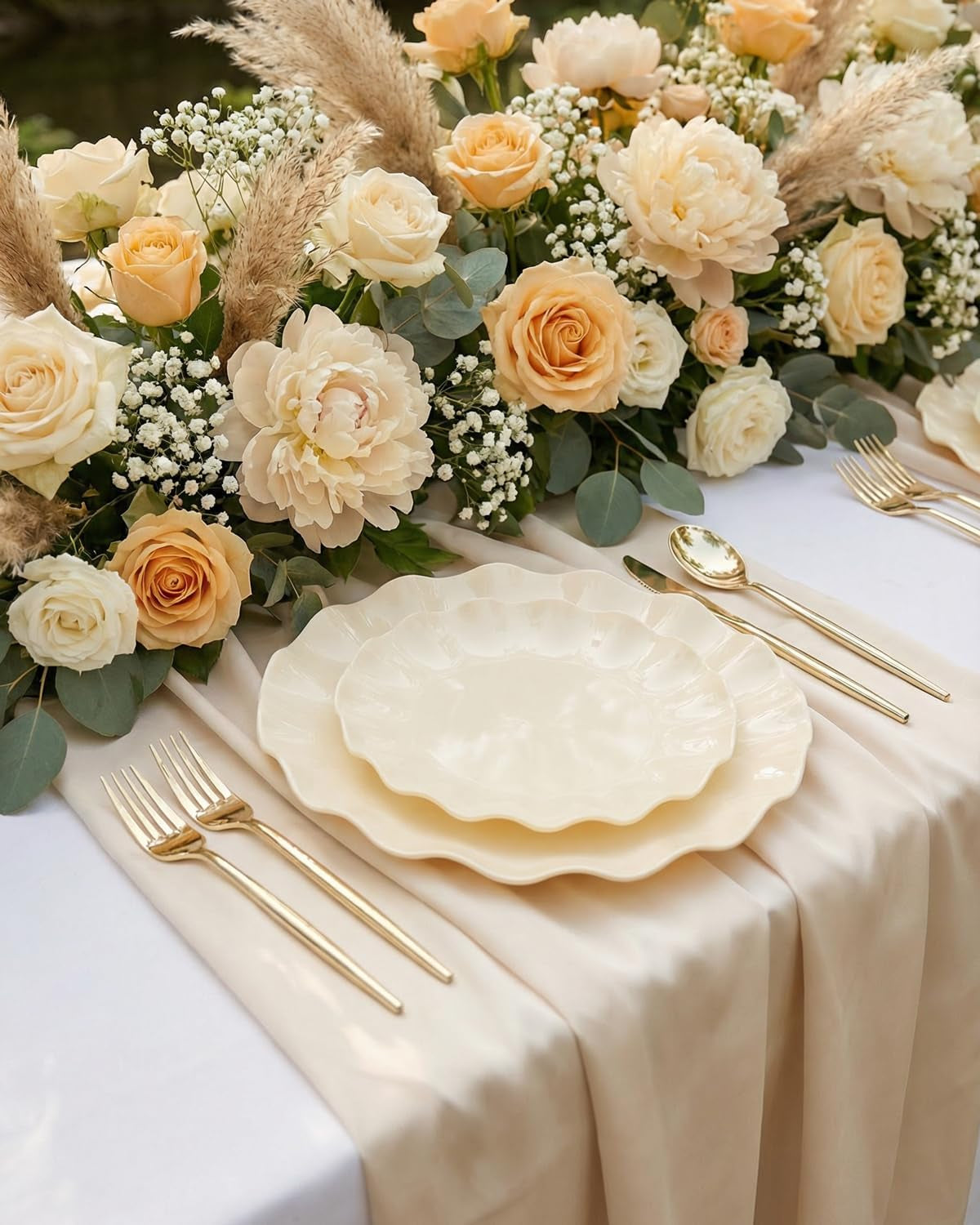 liyh-24-pcs-plastic-plates-reusable-unbreakable-dinner-plates-scalloped-plastic-plates-dishwasher-safe-ivory-plate-sets-perfect-for-parties-birthday-picnics-bpa-free12guests