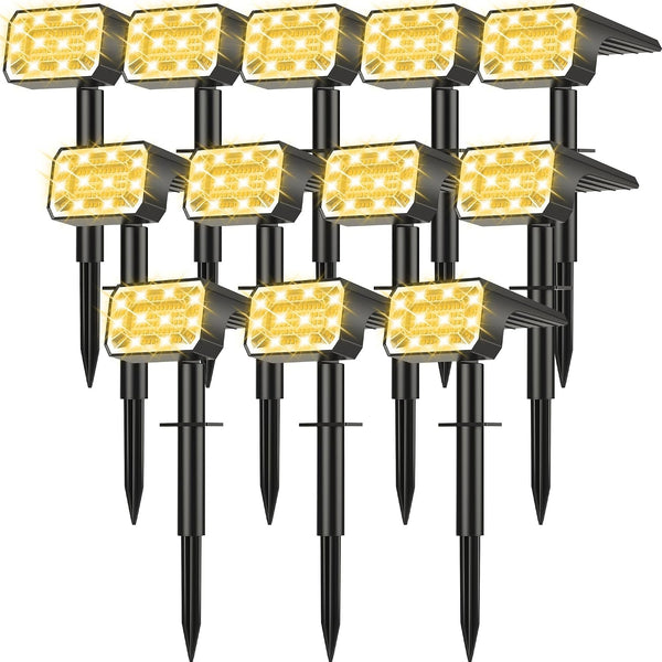 Solar Spot Lights Outdoor, Landscape Spotlights, 12 Pack Warm White1
