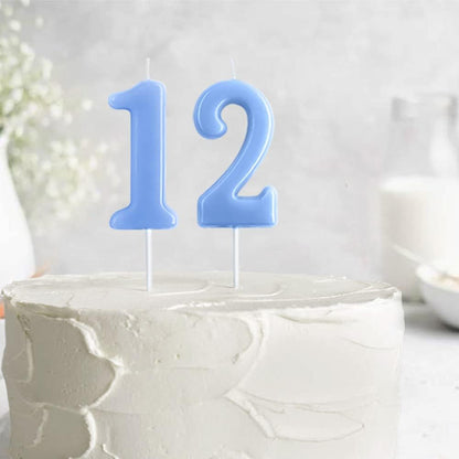 1St Birthday Candle, 2.76” Big Size Number Candle for Cake Decoration, Birthday Party, Wedding Anniversary, Blue (Number 1)3