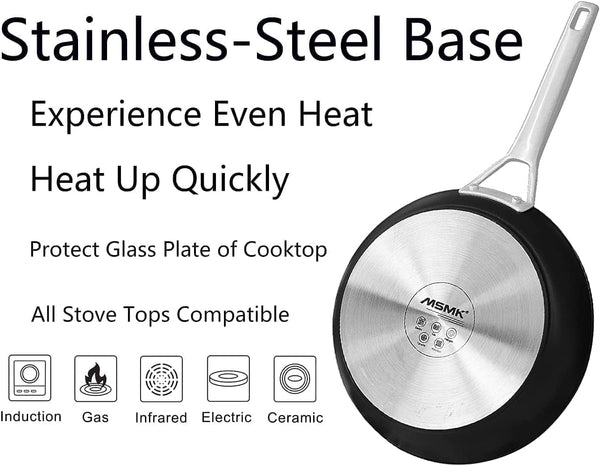 8.5 Inch Small Nonstick Frying Pan with Lid, Egg Omelet Skillet | Non Toxic, Even Heating, Easy Clean, Dishwasher & Oven Safe, Suitable for Gas & Electric & Induction Stoves, PFOA & PFAS Free9