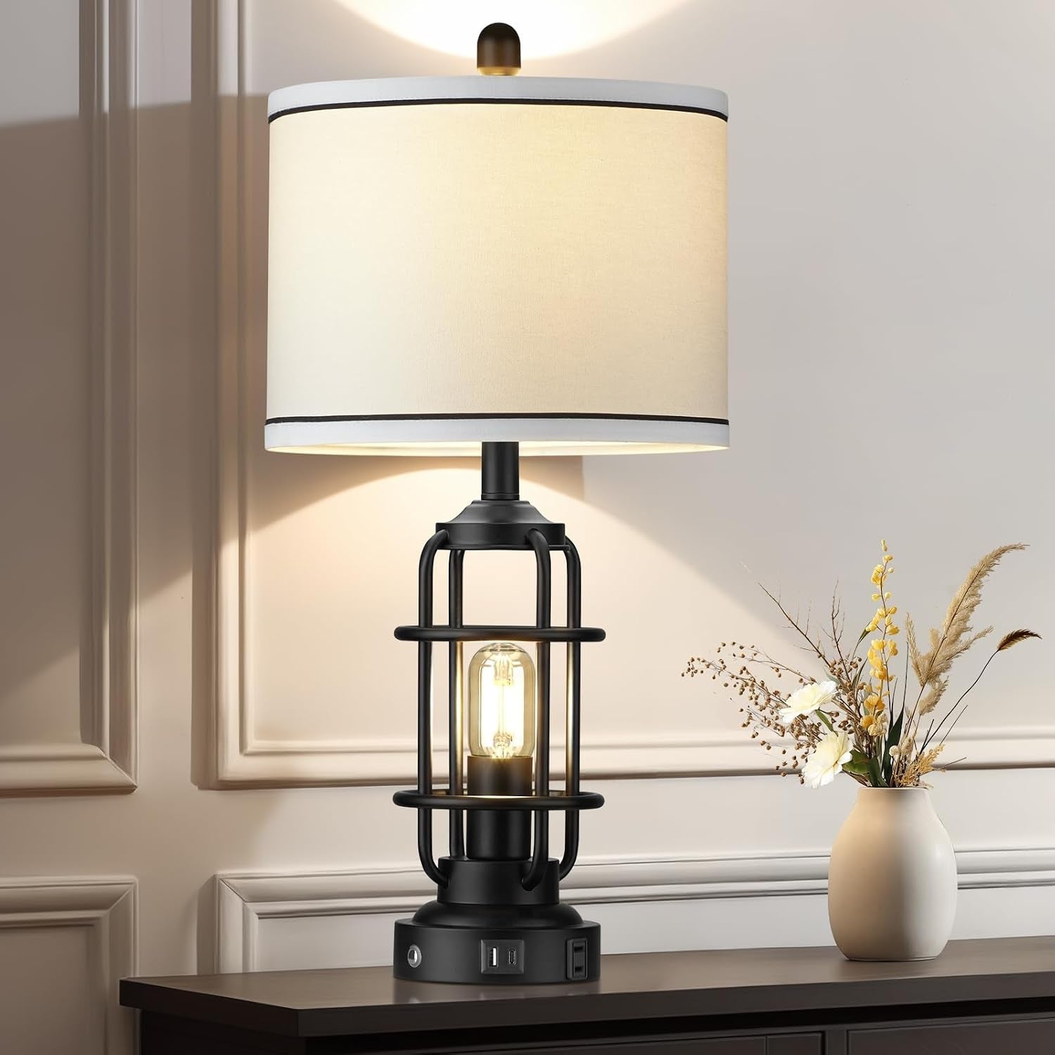 26-modern-lamp-for-living-room-industrial-3-way-dimmable-beside-table-lamp-with-usb-a-c-charging-ports-ac-outlet-touch-control-beside-lamp-led-night-light-for-bedroom-single2-bulbs-included