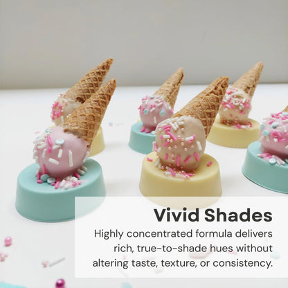 Black Candy Color | True-Tone Shades | Oil-Based | Professional-Grade Dye | Chocolate, Strawberries, Cake Pops | Decorating | Easy-To-Use | Manufactured in the USA | 2 Oz4