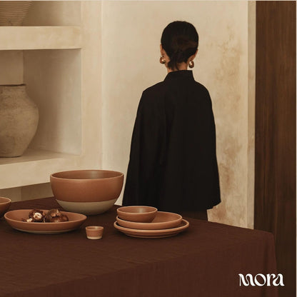 Mega and Giant Bowls Set of 2, 5.5 and 3.5 Qt Ceramic Pottery Mixing Bowls - Microwave and Dishwasher Safe - Terracotta & Peppercorn8