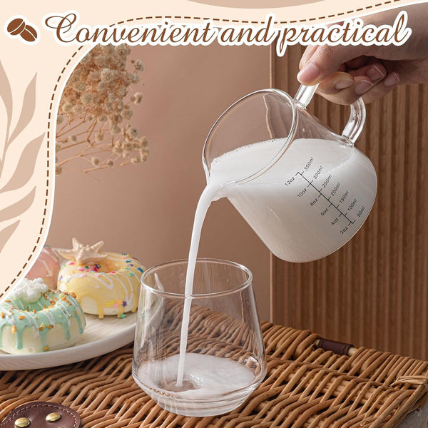 2 Pack 12Oz Glass Espresso Measuring Cup for Milk Frothing5