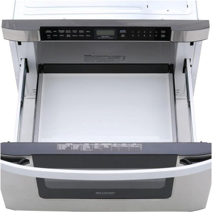 Sharp KB6524PSY 24 In. 1.2 Cu. Ft. Built-In Microwave Drawer Oven | 1.2 Cubic Feet, 950 Watt, Angled Touch Control Panel3