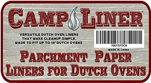 Campliner Disposable Dutch Oven Liners – 20 Pack Extra-Thick Parchment Paper Rounds for 10”–14” Cast Iron Dutch Ovens | Eco-Friendly Easy Cleanup Liners for Camping, Sourdough Baking & Outdoor Cooking6