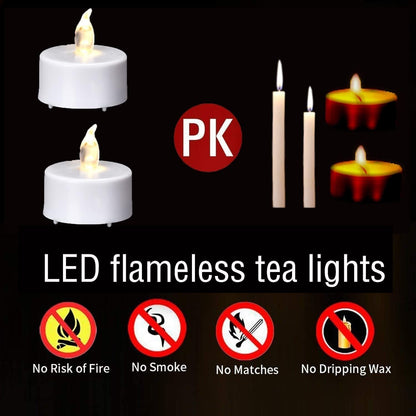 Tea Lights Flameless Battery Operated Candles. Warm White 100Pack6