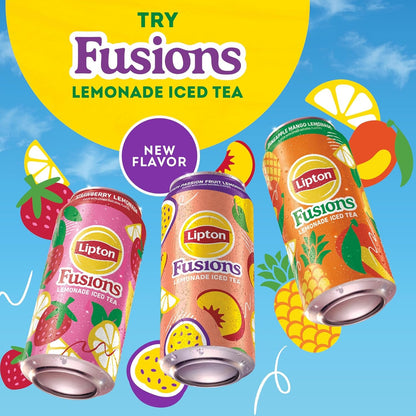 Lipton Fusions, Pineapple Mango Lemonade Iced Tea, 16 Fl Oz Cans (Pack of 12)4