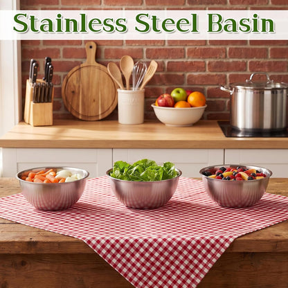 Mixing Bowl Set of 6, Thickened Version Stainless Steel Mixing Bowl6