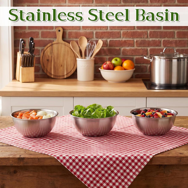 Mixing Bowl Set of 6, Thickened Version Stainless Steel Mixing Bowl6