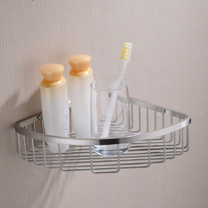304 Stainless Steel Shower Caddy Corner Basket Shelf Bathroom Organizer Wall Mounted Storage, Brushed Nickel6