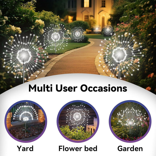 Solar Garden Lights Outdoor, Solar Firework Fairy Lights Garden Decor5