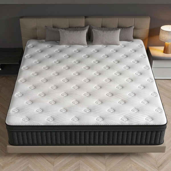 Queen Mattress, Mattress Queen Size in a Box, Queen Size Mattress 12 Inch Medium Firm Colchones Queen with Individually Pocket Coils Springs, Motion Isolation, Edge Support1