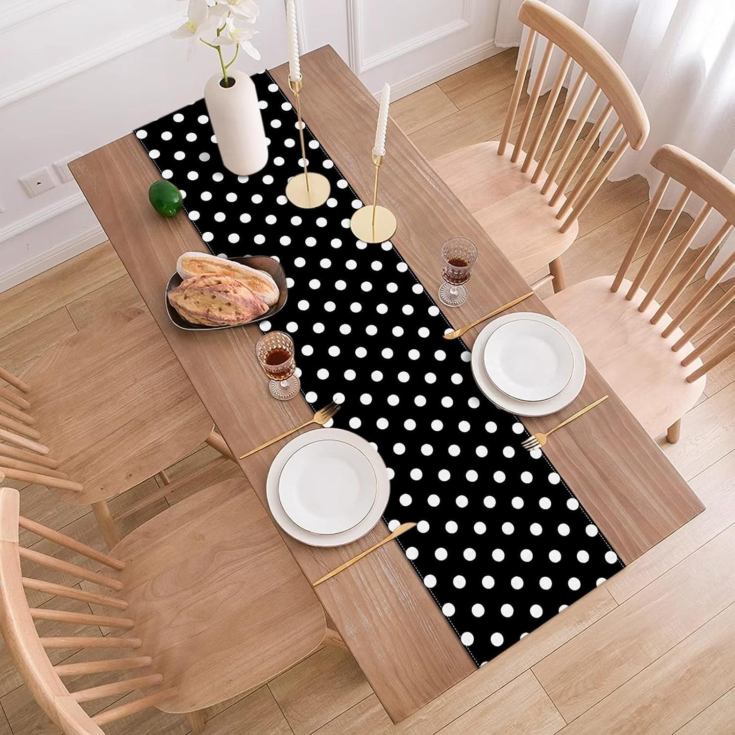 black-and-white-polka-dot-table-runner-cartoon-birthday-party-decoration-baby-shower-dining-room-home-kitchen-table-decor-black-13-x-72