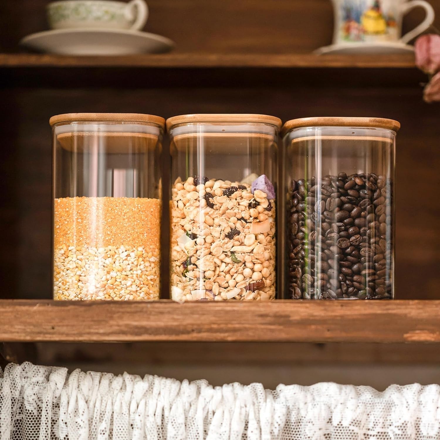 6-pack-glass-food-storage-jars-37-oz-glass-storage-containers-clear-glass-food-canister-with-bamboo-lid-airtight-for-serving-tea-coffee-flour-sugar-candy-cookie-spice-and-more-square