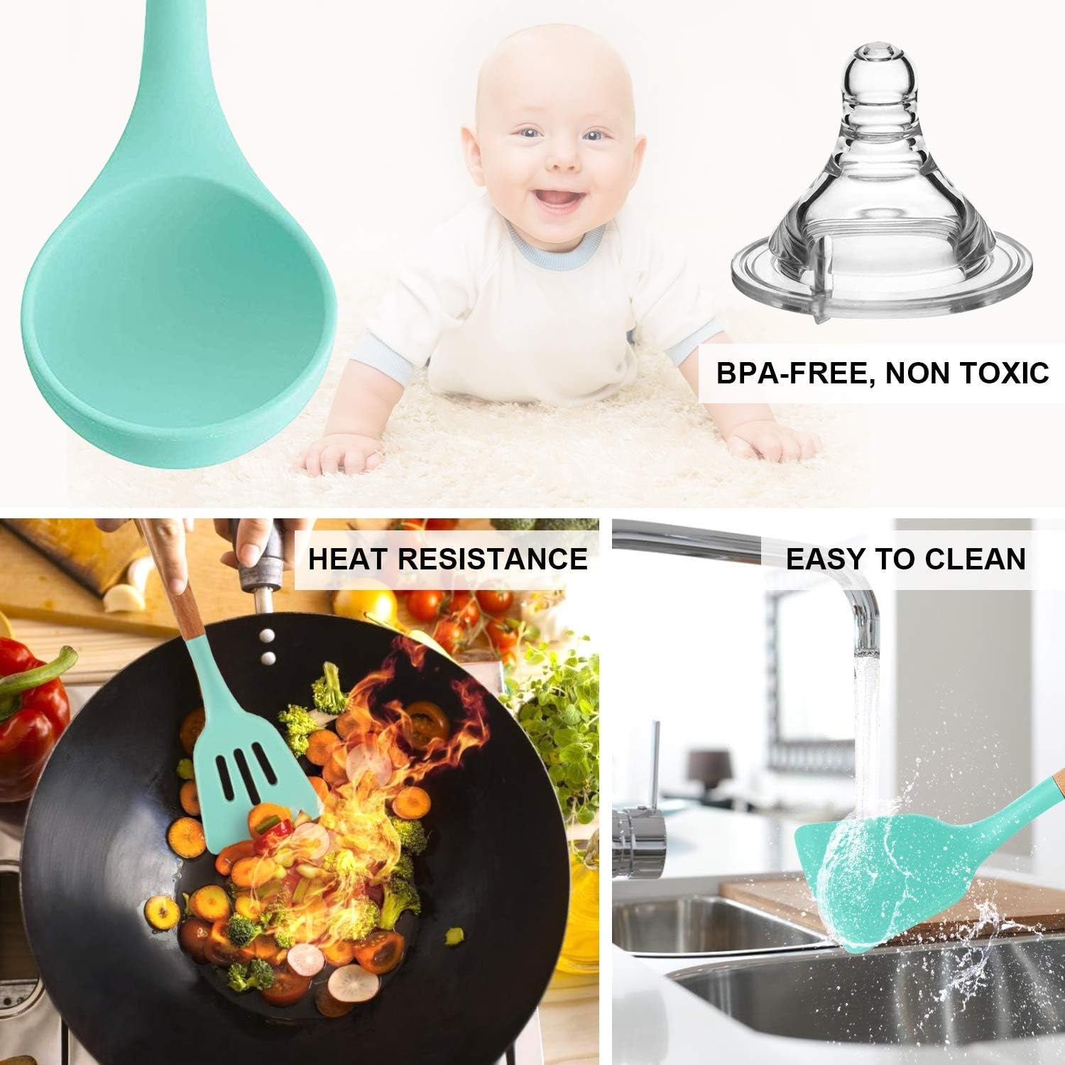 silicone-cooking-kitchen-utensils-set-wooden-handle-teal