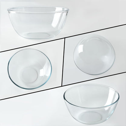 Large Glass Mixing Bowl, 4.7 Quart Large Glass Salad Bowl with Lid (Deep, Wide Design)3