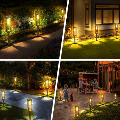 Solar Pathway Lights Outdoor Waterproof Warm White, 6 Pack4