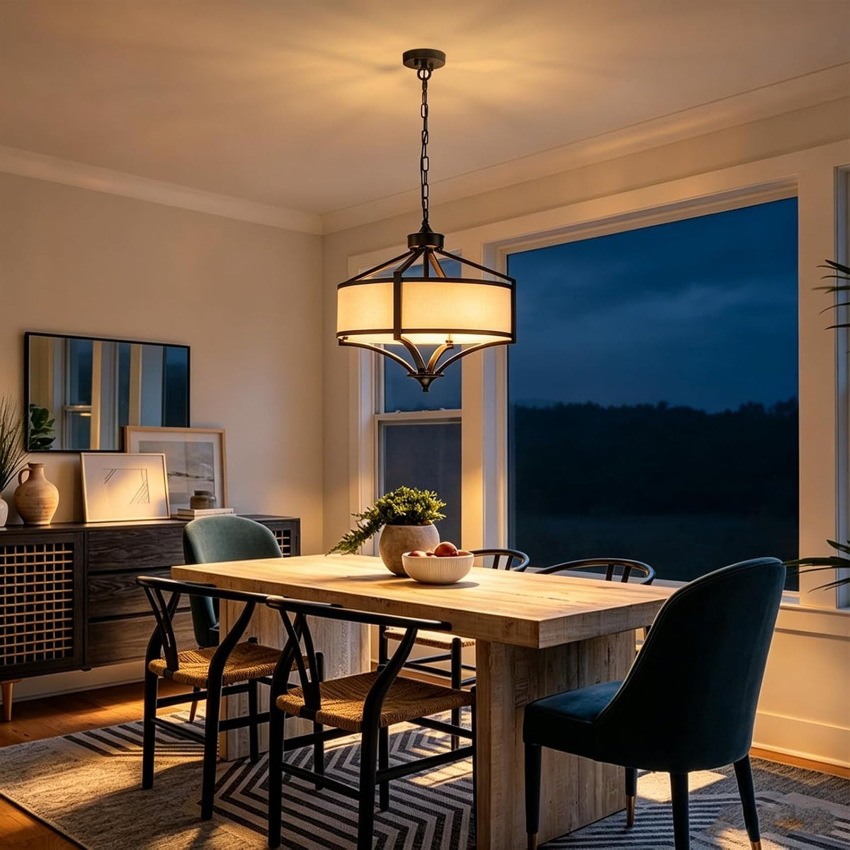 20-farmhouse-modern-chandeliers-for-dining-room-black-drum-chandelier-kitchen-island-light-fixtures-large-pendant-light-with-fabric-shade-for-living-room-bedroom