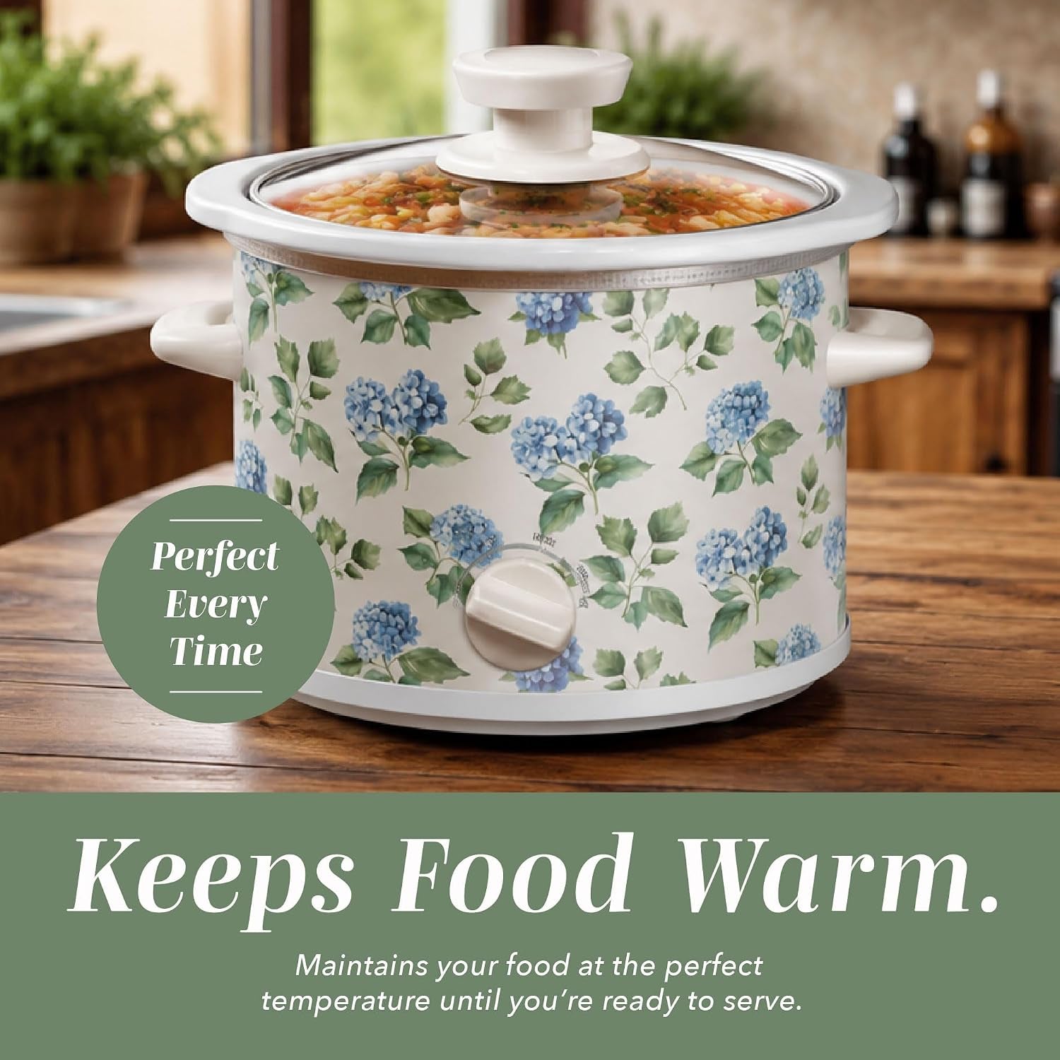 2qt-mini-electric-round-slow-cooker-adjustable-settings-removable-stoneware-pot-tempered-glass-lid-dishwasher-safe-cool-touch-side-handles-floral-blue-green