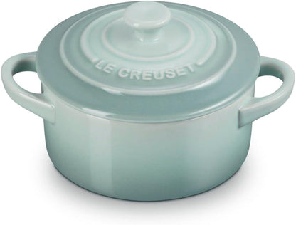 Le Creuset Stoneware Mini round Cocotte, 8 Oz., Sea Salt1