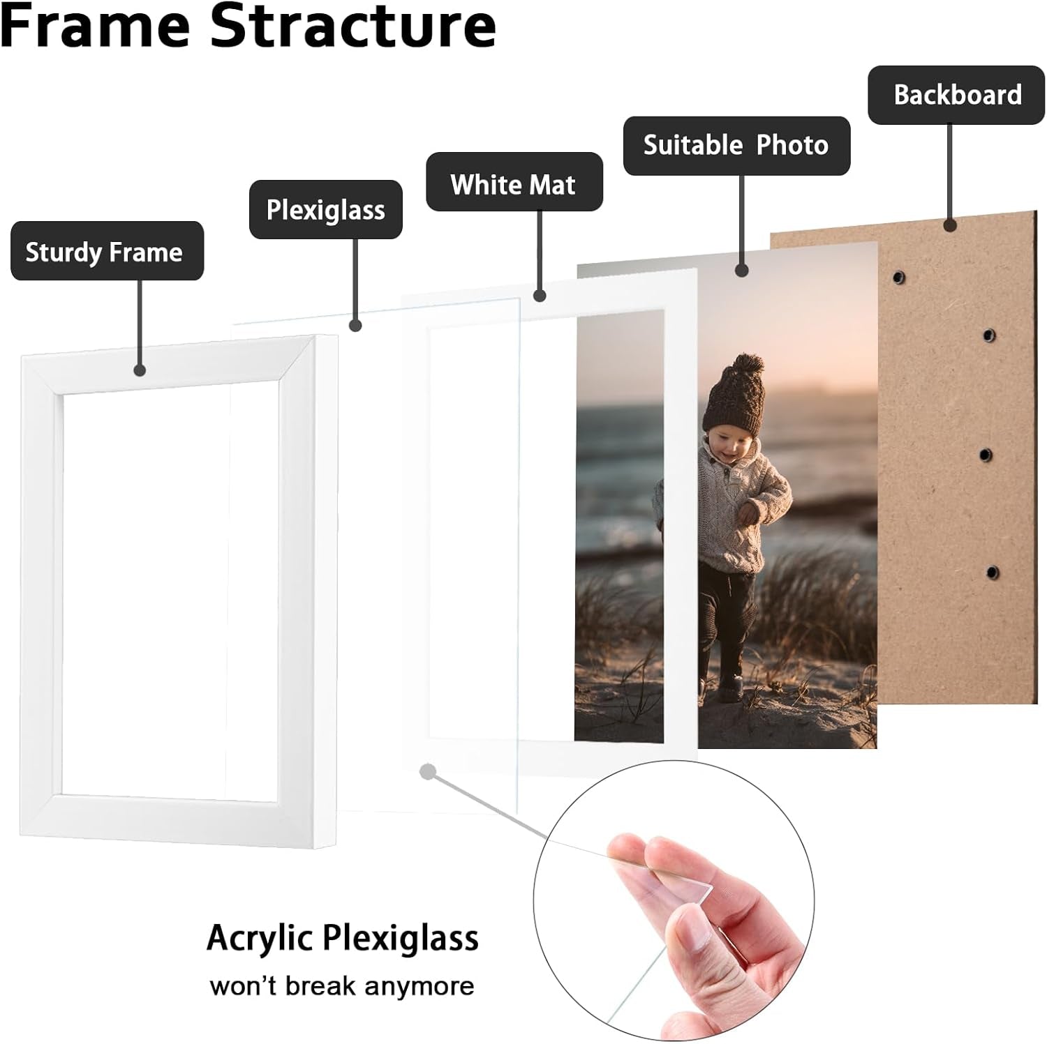 5x7-picture-frame-white-set-of-4-wooden-photo-frames-matted-4x6-with-plexiglass-for-4x6-with-mat-or-5x7-without-mat-for-table-and-wall-display