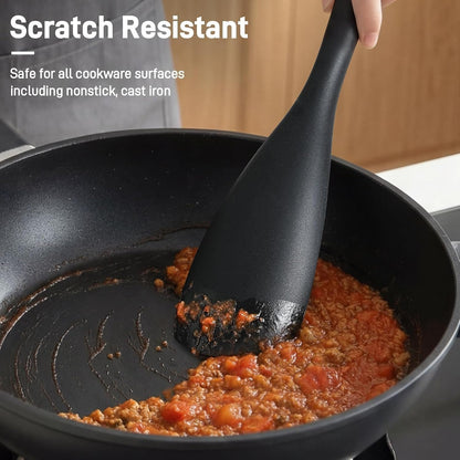 3 PACK Silicone Cooking Spatula & Spoon for Nonstick Cookware, Bpa-Free3