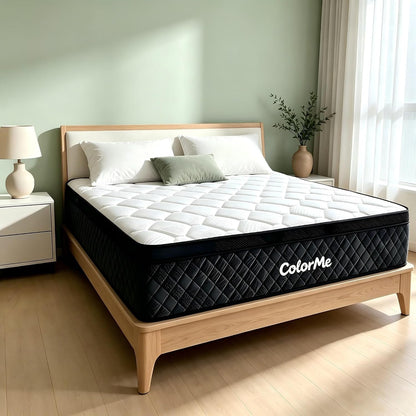 Queen Size Mattress, 12 Inch Hybrid Pressure Relief Mattress in a Box, Cooling Gel Memory Foam and Pocket Springs，Medium Firm，Breathable，Fiberglass Free5