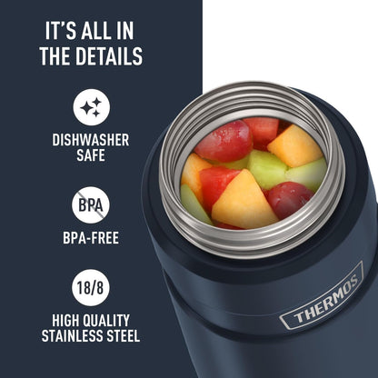 Stainless King Food Jar with Bowl, 24Oz, Matte Midnight Blue5