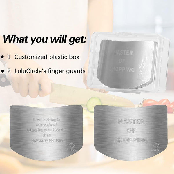Finger Guards for Cutting, Stainless Steel Finger Guard for Cutting Food, Finger Protectors, Finger Protector, Avoid Hurting When Slicing and Dicing, 2 Pieces2