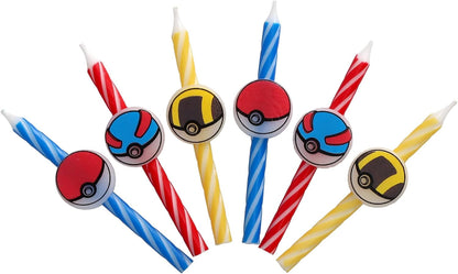 Pokèmon Birthday Candles | Party Cake Decoration Toppers | 6 Count6