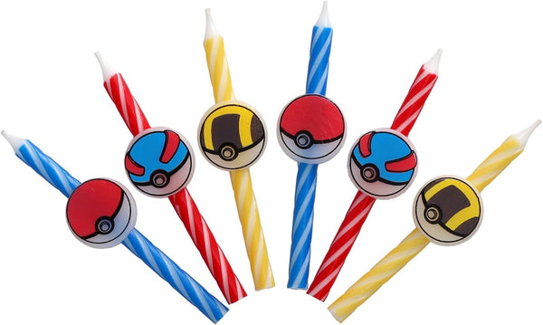 Pokèmon Birthday Candles | Party Cake Decoration Toppers | 6 Count6