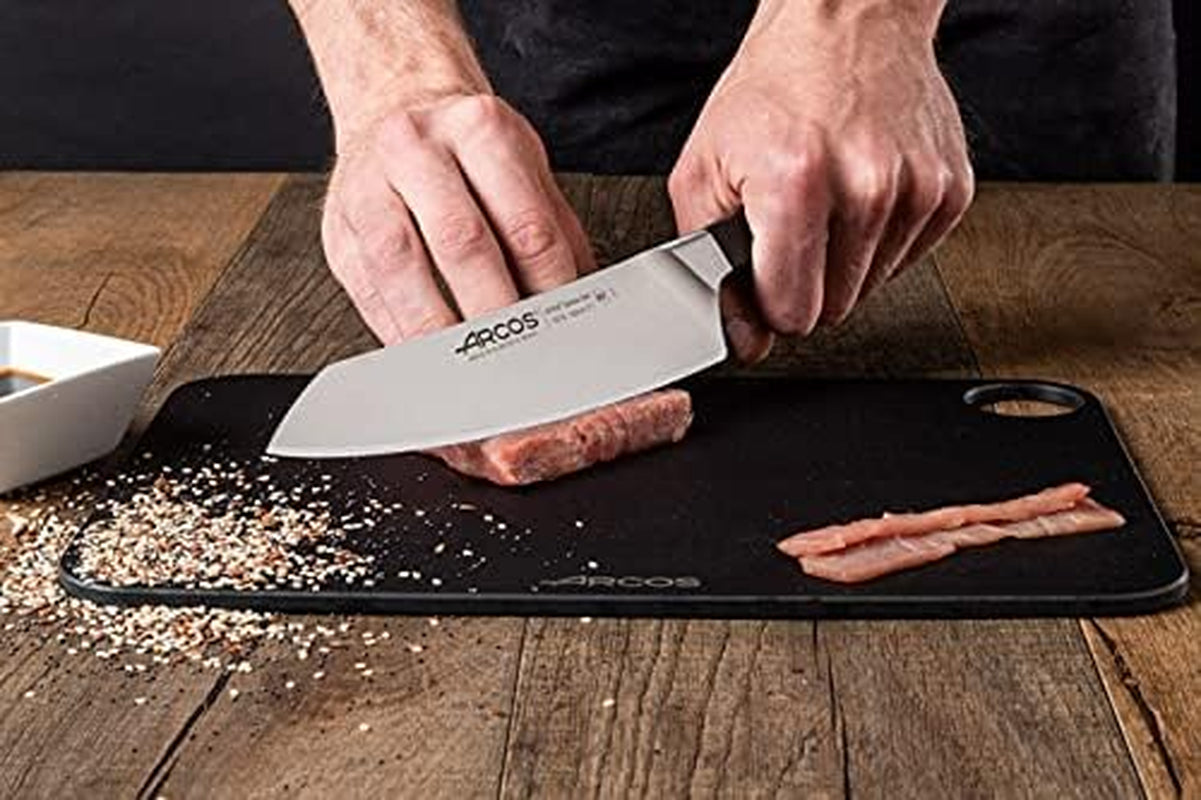 forged-rocking-santoku-knife-7-inch-stainless-steel-japanese-sharp-kitchen-knife-for-fish-meat-and-vegetables-ergonomic-polyoxymethylene-handle-and-190mm-blade-series-manhattan-color-black