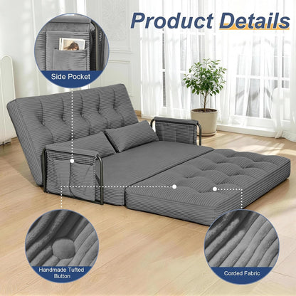 Futon Sofa Bed,Convertible Sofa Bed,Folding Boneless Couches7