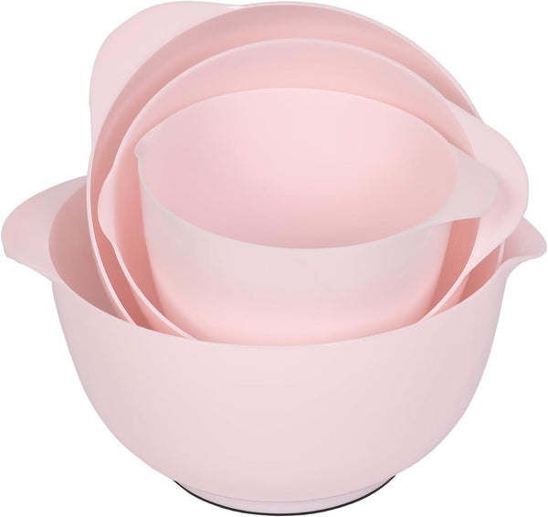 Mixing Bowls Set of 4, BPA Free Plastic,Microwave Safe, Pink7