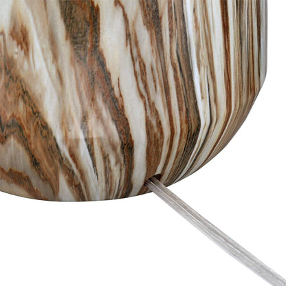 Carlton 28" Tall Table Lamps Set of 2 Brown Faux Marble Modern6