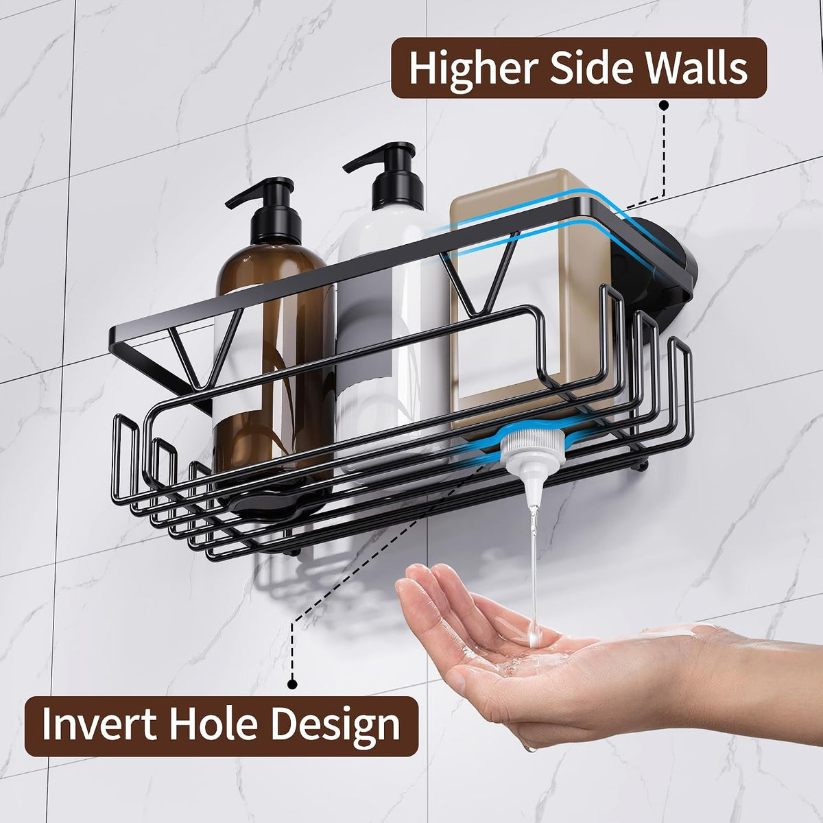 shower-caddy-suction-cup-3-pack-removable-shower-shelves-with-hooks-soap-holder-no-drilling-bathroom-organizer-waterproof-suction-storage-for-inside-shower-black