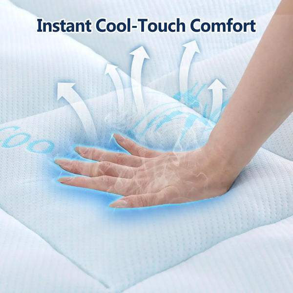 100% Waterproof Queen Mattress Topper, Viscose Derived from Bamboo | Cooling Pillow Top Memory Foam Mattress Topper for Hot Sleepers, Deep Pocket Fits 8-21 Inch4