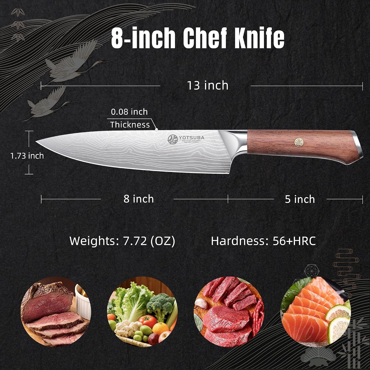 8-inch-japanese-chef-knife-with-full-tang-rosewood-handle