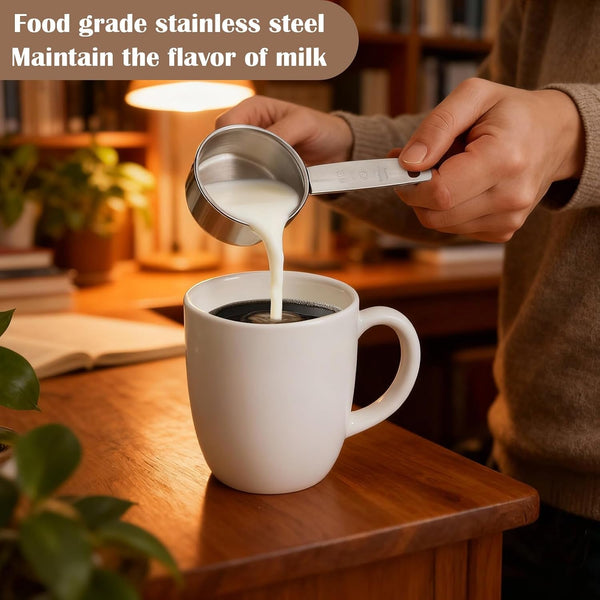 4 Pcs 1/4 Cup Scoop, Stainless Steel 2 Oz Measuring Cup5