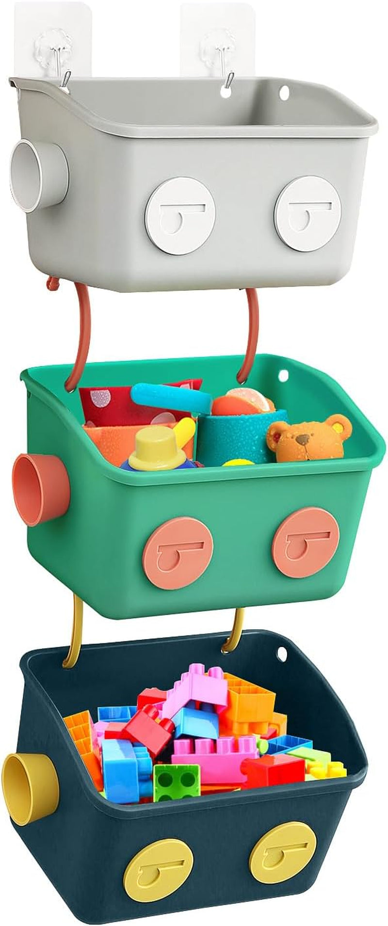 bath-toy-storage-organizer-basket-3-pack-cute-robot-bathtub-shower-toy-organizer-wall-mounted-hanging-bath-toy-holder-with-hooks-for-tub-laundry
