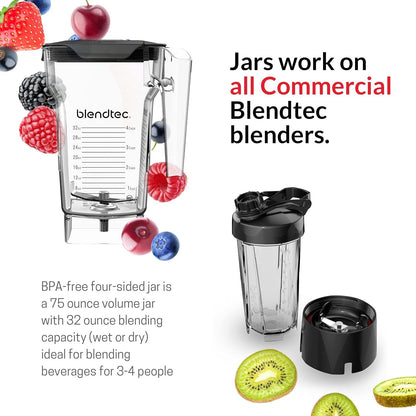 Total Blender Classic (Black) & 75Oz* Fourside Jar | Powerful and Reliable Kitchen Blender; 10 Speeds with Pulse; Six Preprogrammed Cycles for One Touch Consistent Blends3