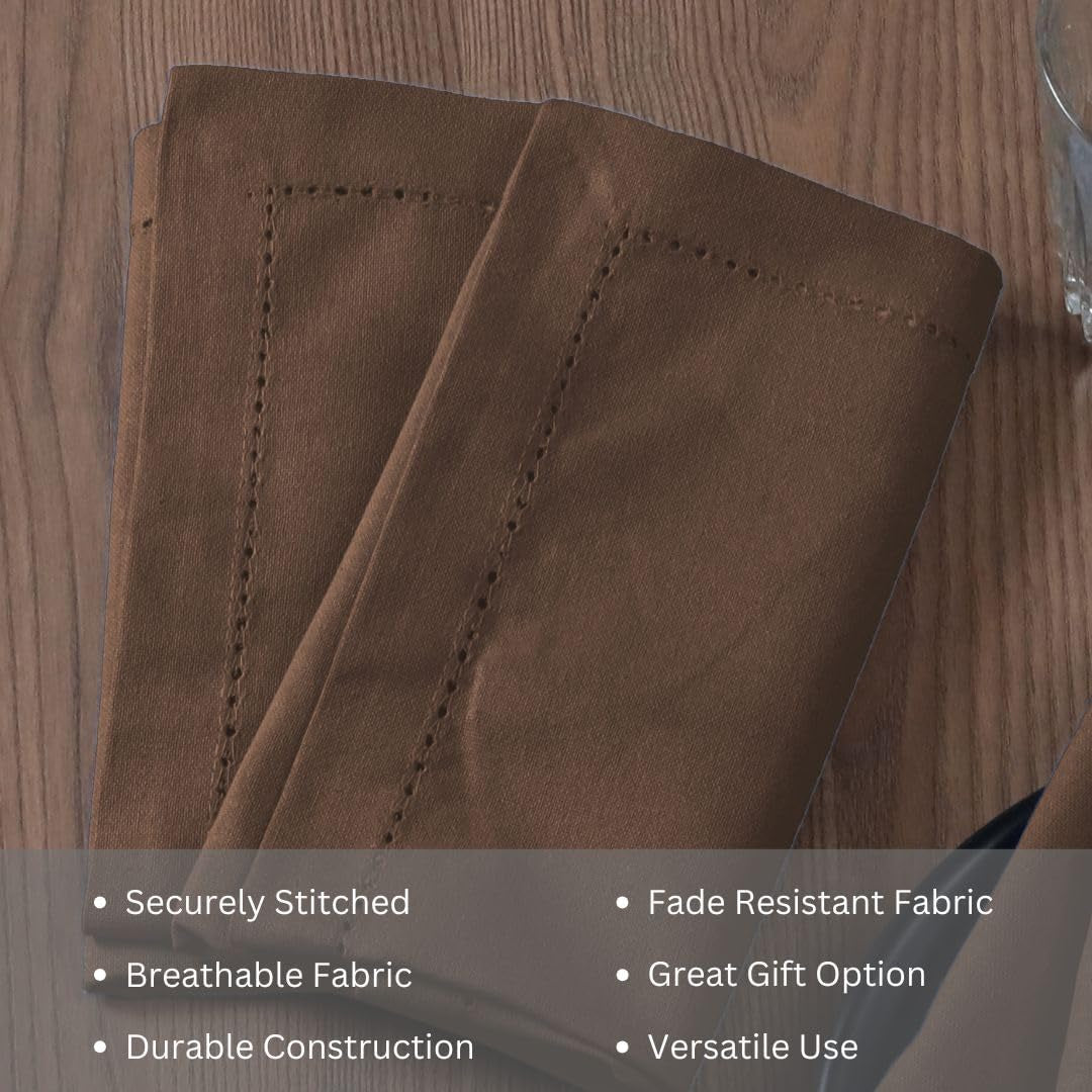 100-cotton-solid-cloth-dinner-napkins-18x18-inch-with-hemstitch-mitered-corners-soft-reusable-washable-for-everyday-use-special-occasions-christmas-set-of-6-chocolate-brown