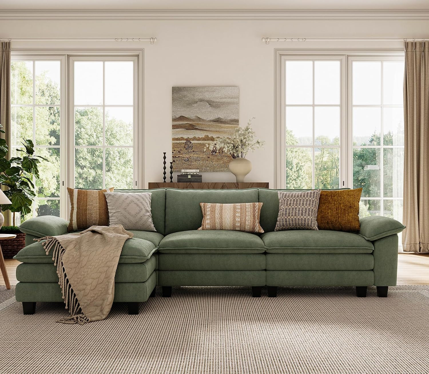 123-modular-sectional-sofa-3-seat-couch-corduroy-cloud-couch-with-deep-seat-modern-l-shaped-cloud-couch-with-1-movable-ottoman-for-living-room-office-bedroom-green