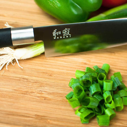 Wasabi Chef'S Knife 8”, Thin, Light Kitchen Knife, Ideal for All-Around Food Preparation, Hand-Sharpened Japanese Knife, Perfect for Fruit, Vegetables, and More,Black2
