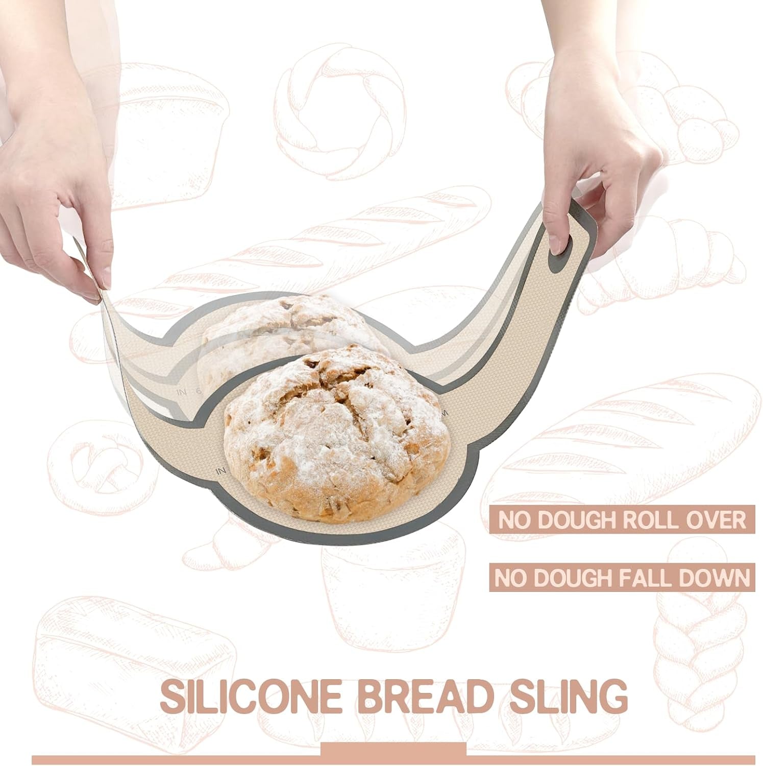 silicone-bread-sling-nonstick-easy-to-clean-2-pcs-oval-and-round-gray-reusable-baking-mats-sourdough-supplies-tools