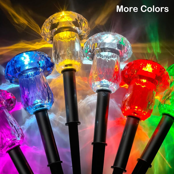 Solar Lights Outdoor 8 Pack Color Changing Mushroom Garden Lights8