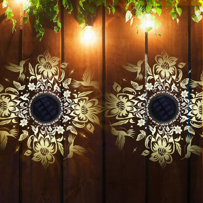 2 Pack Solar Fence Lights Outdoor Metal Solar Powered Hummingbird Deck Light Waterproof Fence Decorative Lighting for Garden Backyard Railing Stair Step Yard Decor1