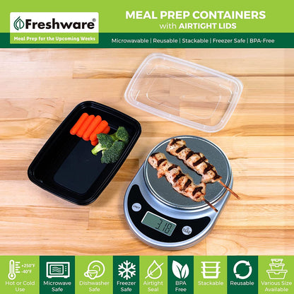 Meal Prep Containers [50 Pack] 1 Compartment Food Storage Containers with Lids, Bento Box, BPA Free, Stackable, Microwave/Dishwasher/Freezer Safe (16 Oz)2