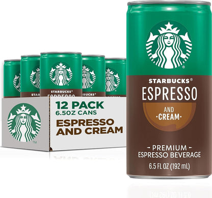 Starbucks Espresso & Cream, 6.5 Fl Oz Cans (Pack of 12)1